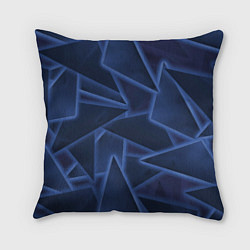 Подушка квадратная Треугольники, неон, цвет: 3D-принт