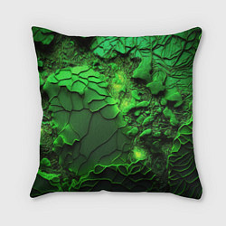 Подушка квадратная Объемная зеленая текстура, цвет: 3D-принт
