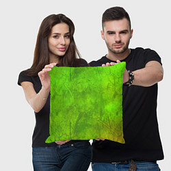 Подушка квадратная Зелёная фантазия, цвет: 3D-принт — фото 2