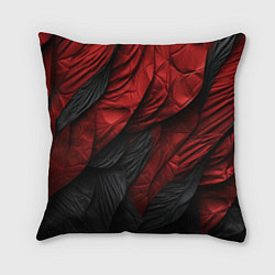 Подушка квадратная Red black texture, цвет: 3D-принт