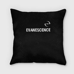Подушка квадратная Evanescence glitch на темном фоне: символ сверху