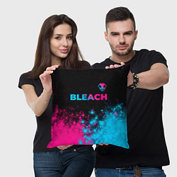 Подушка квадратная Bleach - neon gradient: символ сверху, цвет: 3D-принт — фото 2