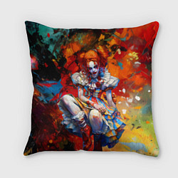 Подушка квадратная Клоун девушка, цвет: 3D-принт