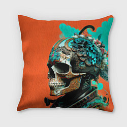 Подушка квадратная Art skull - irezumi - Japan, цвет: 3D-принт
