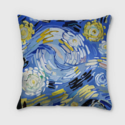 Подушка квадратная Облака в стиле Ван Гога, цвет: 3D-принт