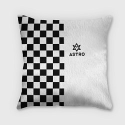 Подушка квадратная Астро шахматка, цвет: 3D-принт
