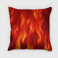 Подушка квадратная Огонь рыжий, цвет: 3D-принт