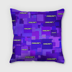 Подушка квадратная Minecraft pattern logo, цвет: 3D-принт