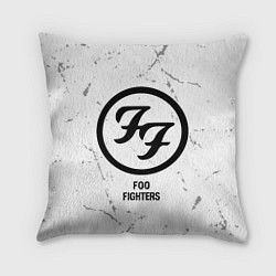 Подушка квадратная Foo Fighters glitch на светлом фоне, цвет: 3D-принт