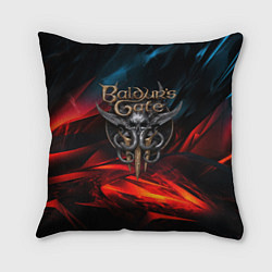 Подушка квадратная Baldurs Gate 3 logo, цвет: 3D-принт