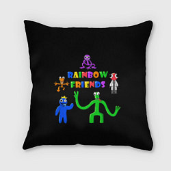 Подушка квадратная Rainbow friends characters, цвет: 3D-принт