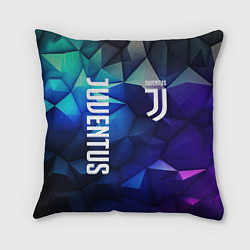 Подушка квадратная Juventus logo blue, цвет: 3D-принт