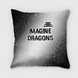 Подушка квадратная Imagine Dragons glitch на светлом фоне: символ све