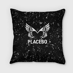 Подушка квадратная Placebo glitch на темном фоне, цвет: 3D-принт