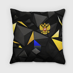 Подушка квадратная Герб РФ абстракция, цвет: 3D-принт