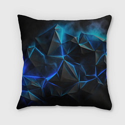 Подушка квадратная Blue abstract ice