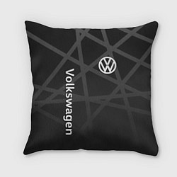 Подушка квадратная Volkswagen - classic black, цвет: 3D-принт