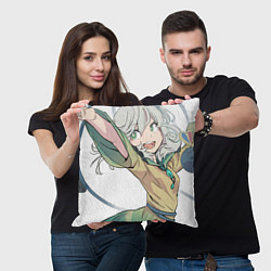 Подушка квадратная Touhou Project Радостная Койши Комейдзи, цвет: 3D-принт — фото 2