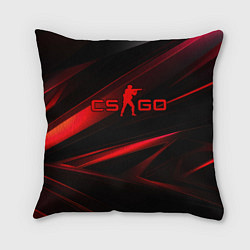 Подушка квадратная CSGO red black logo, цвет: 3D-принт