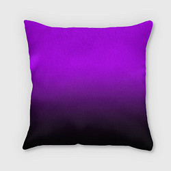 Подушка квадратная Градиент фиолетово-чёрный, цвет: 3D-принт