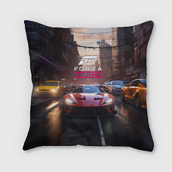 Подушка квадратная Forza Horizon street racing, цвет: 3D-принт