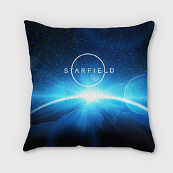 Подушка квадратная Logo Starfield space, цвет: 3D-принт