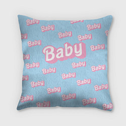 Подушка квадратная Baby - Barbie style: blue pattern, цвет: 3D-принт