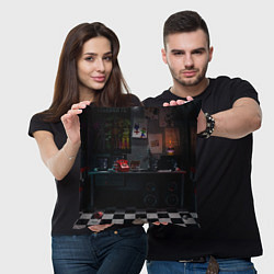 Подушка квадратная FNAF комната, цвет: 3D-принт — фото 2