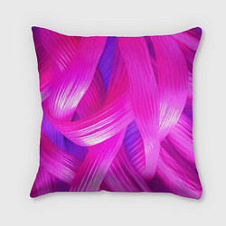 Подушка квадратная Розовые лоскуты, цвет: 3D-принт