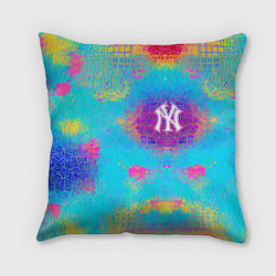 Подушка квадратная New York Yankees - baseball team - logo, цвет: 3D-принт