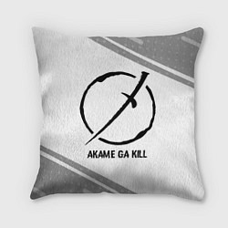 Подушка квадратная Akame ga Kill glitch на светлом фоне, цвет: 3D-принт