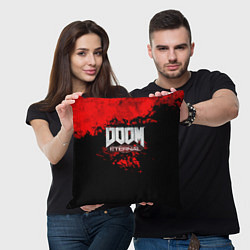 Подушка квадратная Doom blood game, цвет: 3D-принт — фото 2