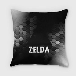 Подушка квадратная Zelda glitch на темном фоне, цвет: 3D-принт