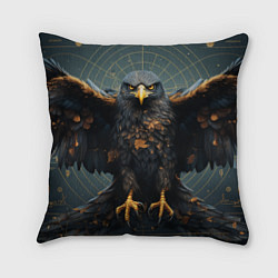 Подушка квадратная Орёл с расправленными крыльями, цвет: 3D-принт