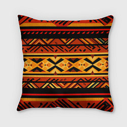 Подушка квадратная Узор в этническом стиле масаев, цвет: 3D-принт