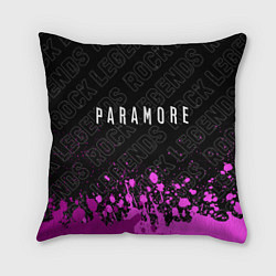 Подушка квадратная Paramore rock legends посередине
