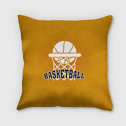 Подушка квадратная Basketball - кольцо и мяч, цвет: 3D-принт