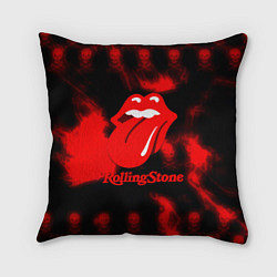 Подушка квадратная Rolling Stone rock, цвет: 3D-принт