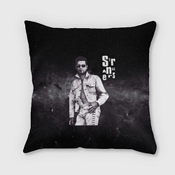 Подушка квадратная Depeche Mode - Dave Gahan strangers pistol, цвет: 3D-принт