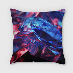 Подушка квадратная Синие алмазы, цвет: 3D-принт