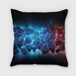 Подушка квадратная Ледяные плиты, цвет: 3D-принт