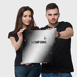 Подушка квадратная Scorpions glitch на светлом фоне посередине, цвет: 3D-принт — фото 2