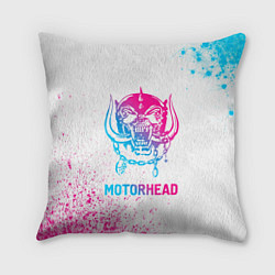 Подушка квадратная Motorhead neon gradient style, цвет: 3D-принт