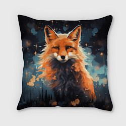 Подушка квадратная Fox in the forest, цвет: 3D-принт