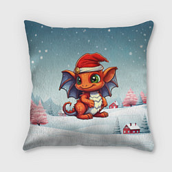 Подушка квадратная Символ нового 2024 года дракон, цвет: 3D-принт