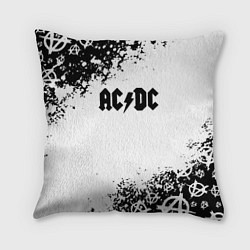 Подушка квадратная AC DC anarchy rock, цвет: 3D-принт