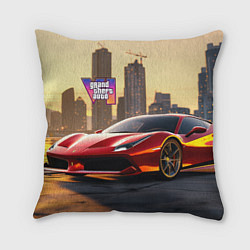 Подушка квадратная GTA 6 Vice city, цвет: 3D-принт