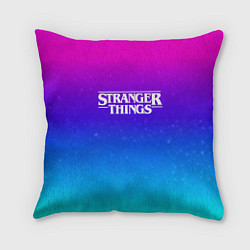 Подушка квадратная Stranger Things gradient colors, цвет: 3D-принт