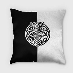 Подушка квадратная Волк - кельтика, цвет: 3D-принт