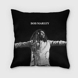 Подушка квадратная Боб Марли музыкант, цвет: 3D-принт